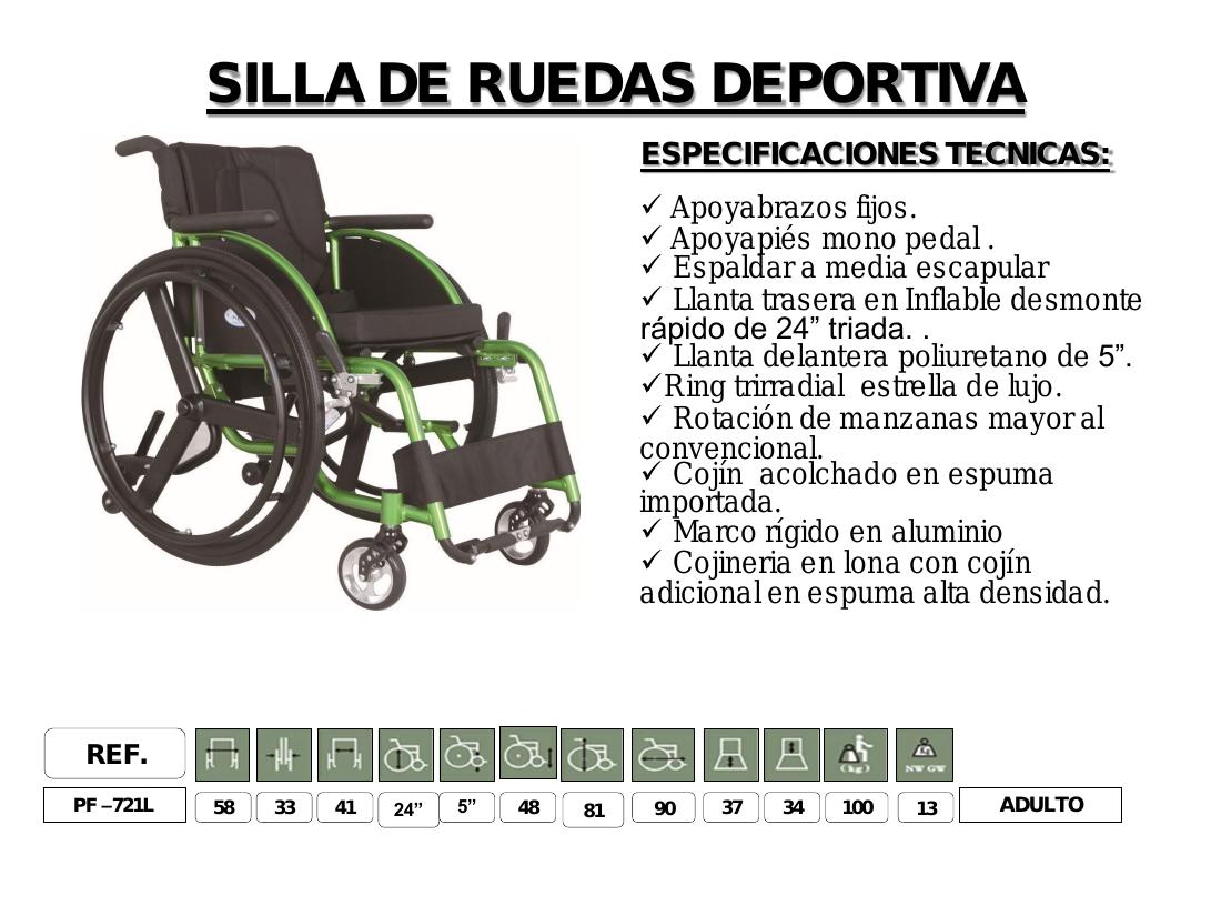 Silla de Ruedas Deportiva PF-721L
