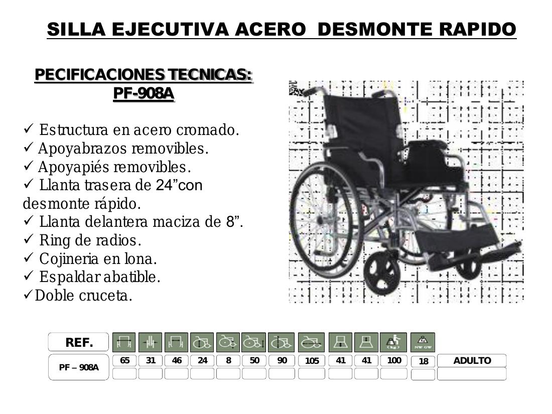 Silla Ejecutiva Acero Desmonte Rápido PF-908A