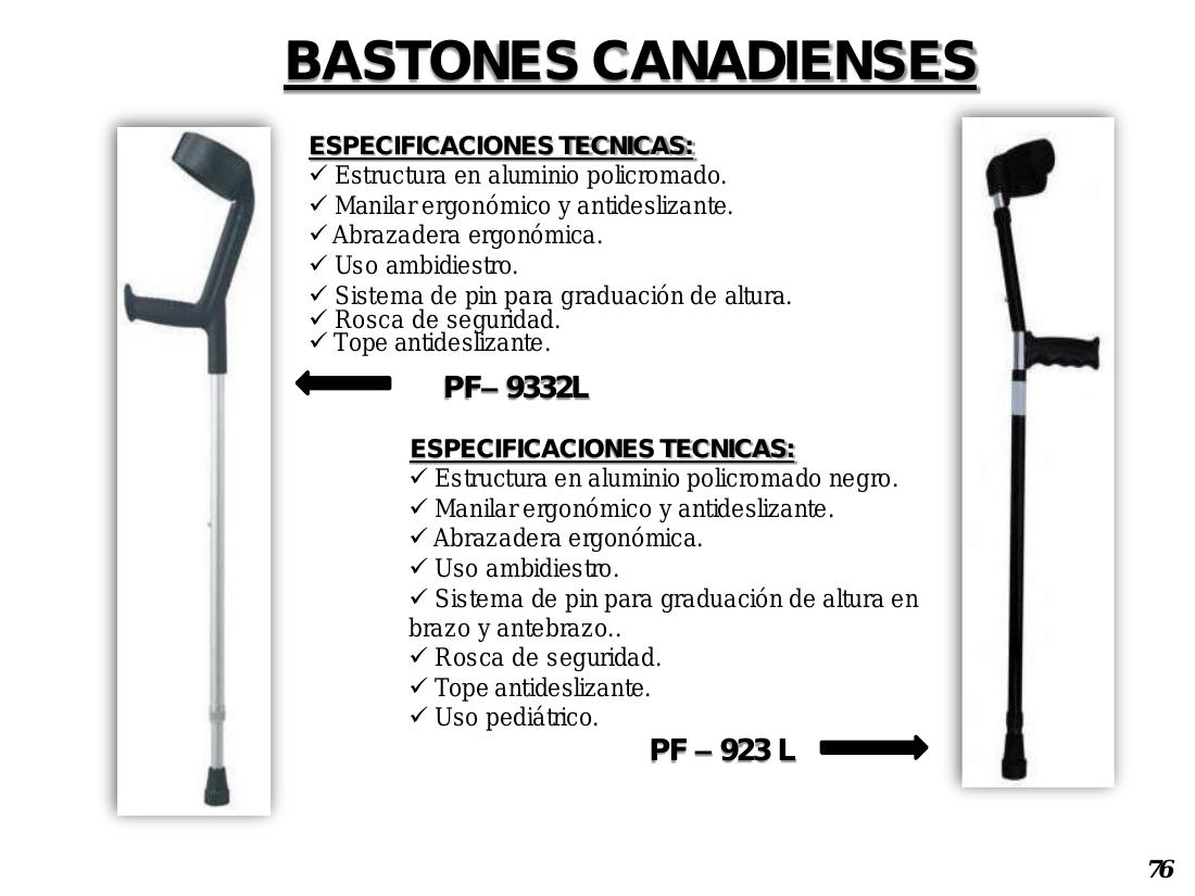 Muleta Canadiense Adulto PF-9332L