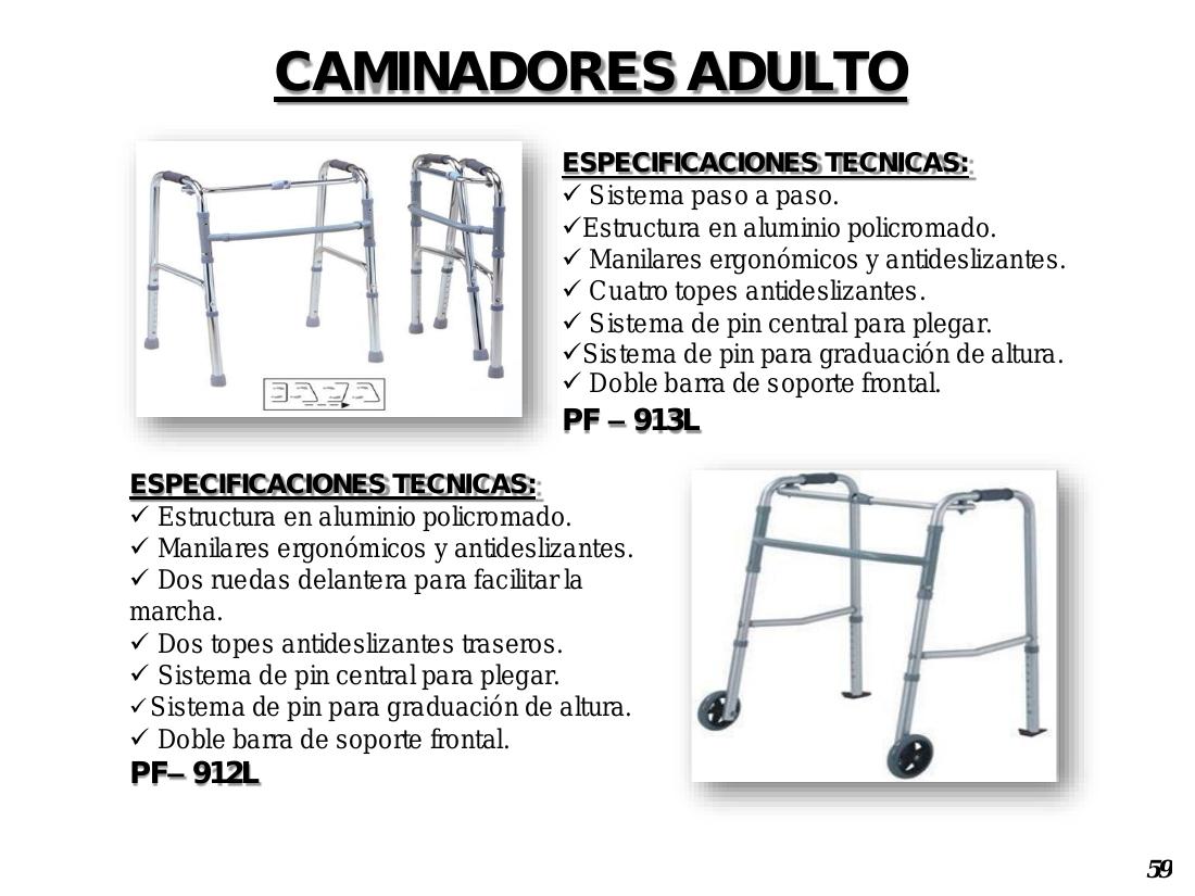 Caminador Adulto Paso a Paso PF-913L