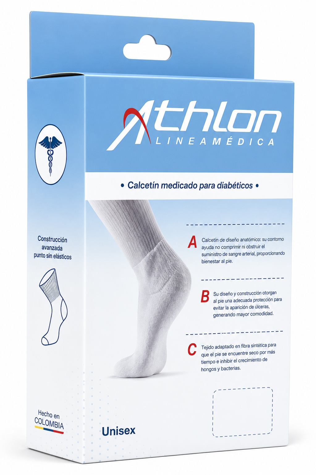 Calcetín Medicado Athlon para Diabéticos
