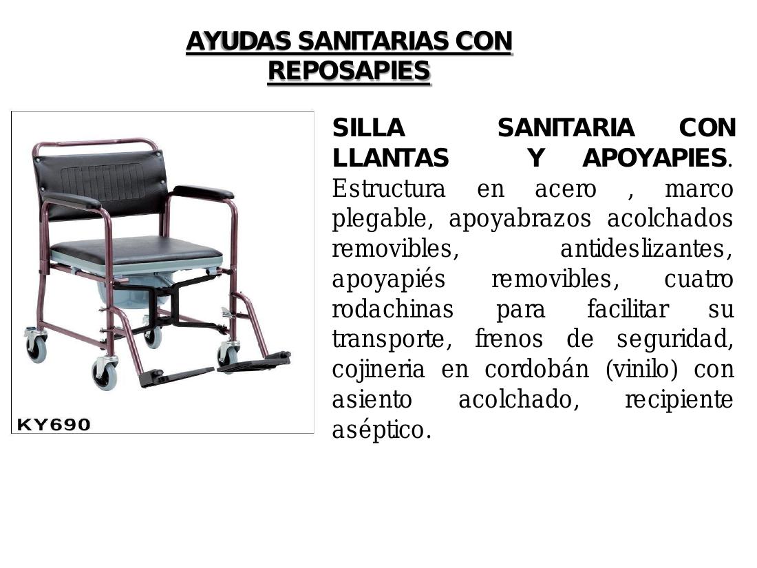 Silla Sanitaria con Reposapiés KY690