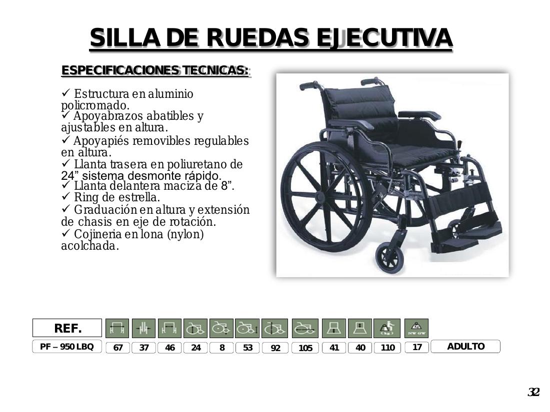 Silla de Ruedas Ejecutiva PF-950LBQ