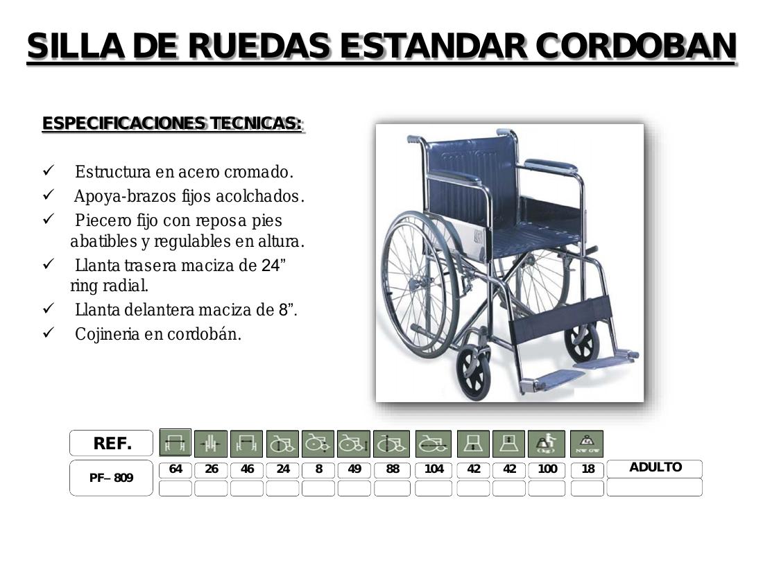 Silla de Ruedas Estándar Cordobán PF-809