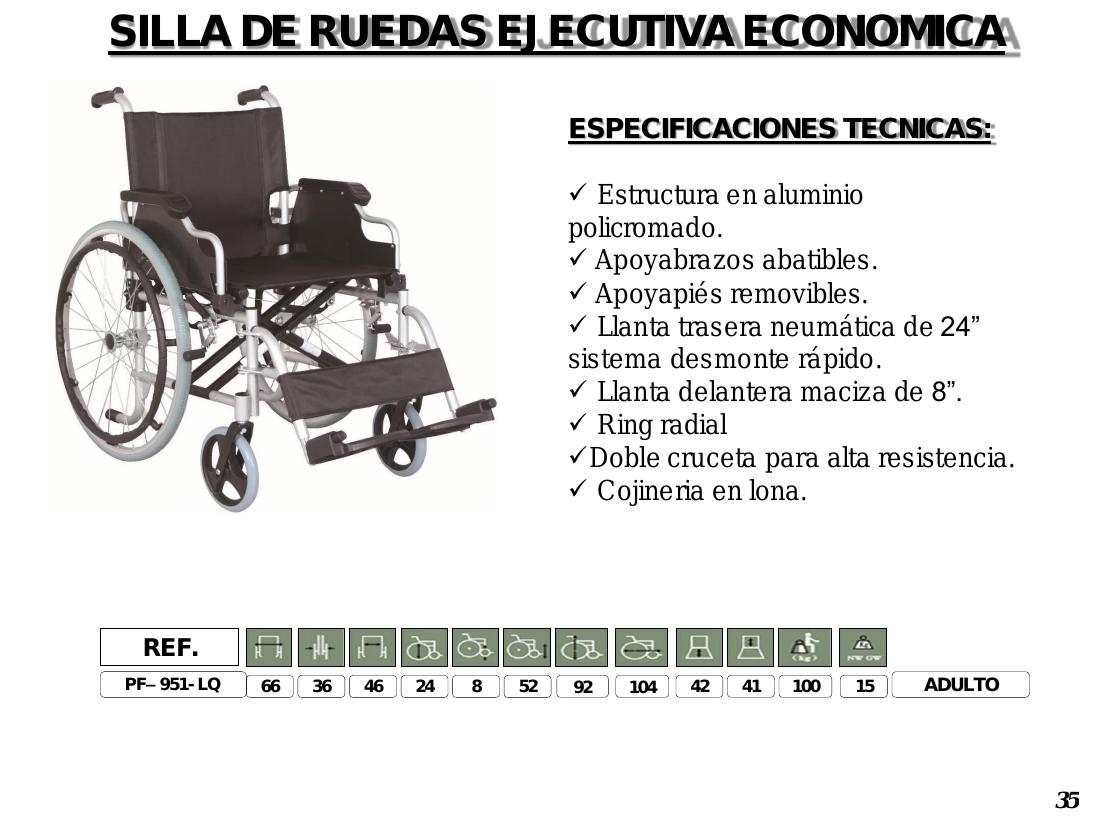Silla de Ruedas Ejecutiva Económica PF-951LQ